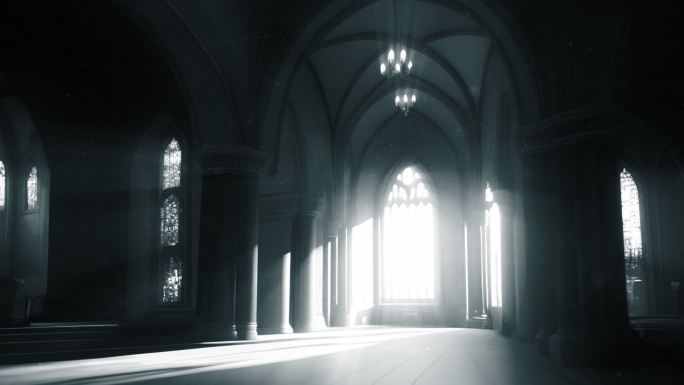 黑暗教堂大教堂宗教建筑光影变化欧式建筑