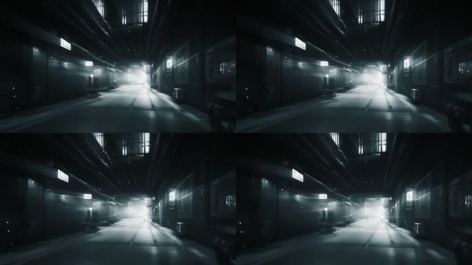 黑暗时空空间抽象光影建筑变化动画素材