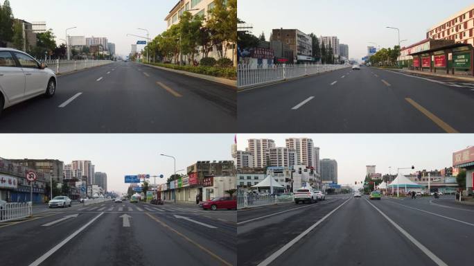 襄阳汉江路城市道路街道交通第一视角风光