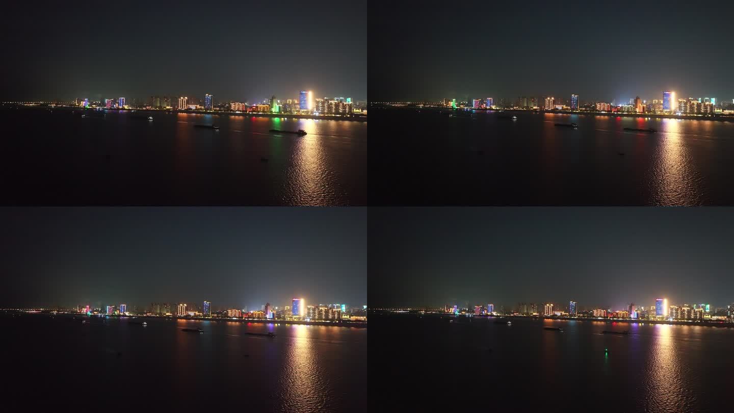 浔阳江夜景航拍