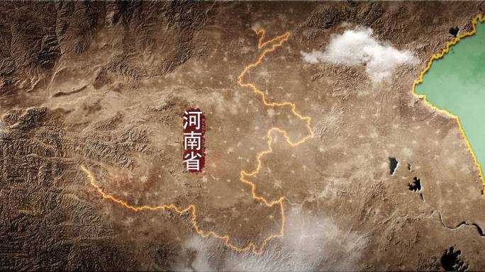 河南遗址区位历史老旧地图