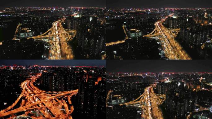 4K成都城市夜景航拍合集