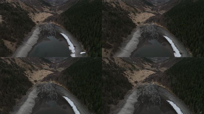 情人海 冬天日出冰封湖面