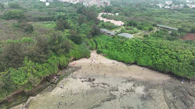 航拍涠洲岛五彩滩景区