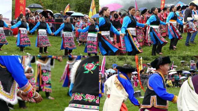 少数民族 歌舞表演 美丽乡村 民族风情