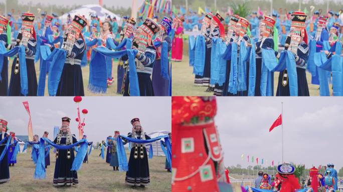 4k】蒙古族表演 哈达 民族团结