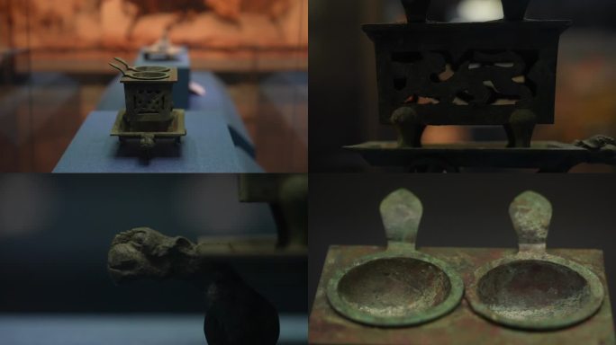东汉镂空龙纹铜炉