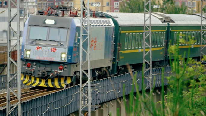 火车行驶4K超清航拍