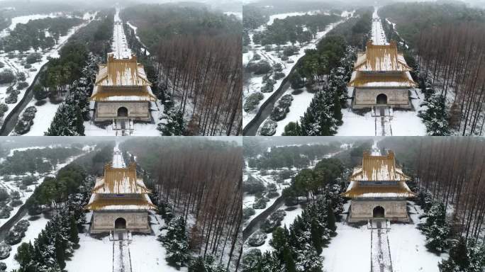 明显陵雪景 明显陵 钟祥 嘉靖皇帝