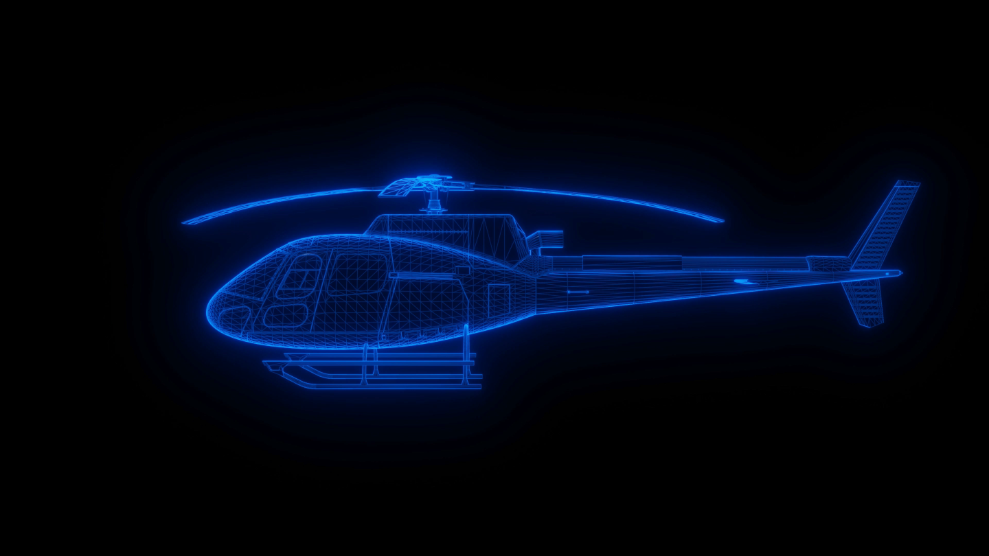 全息HUD直升飞机AE模板2款
