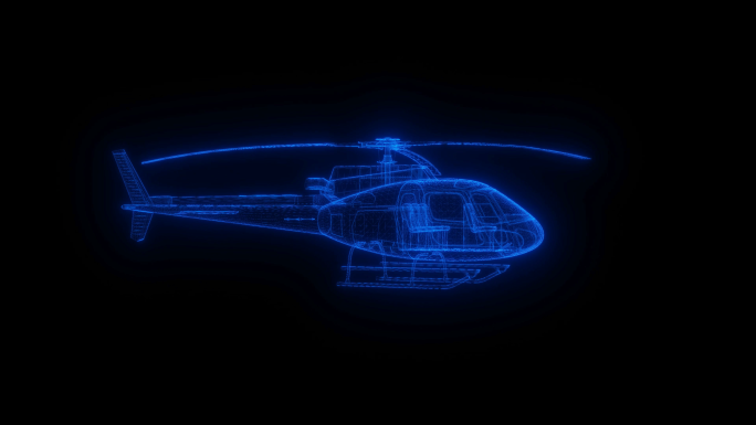 全息HUD直升飞机AE模板2款