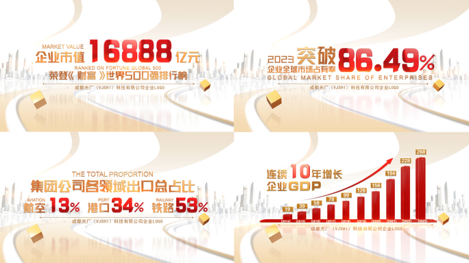 简洁数据文字展示