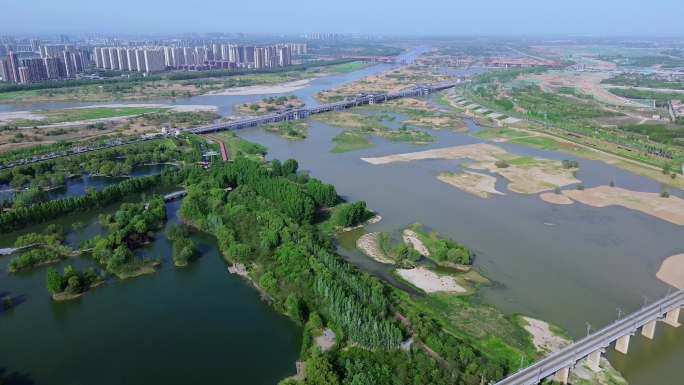 [4K]航拍素材.西安浐灞国家湿地