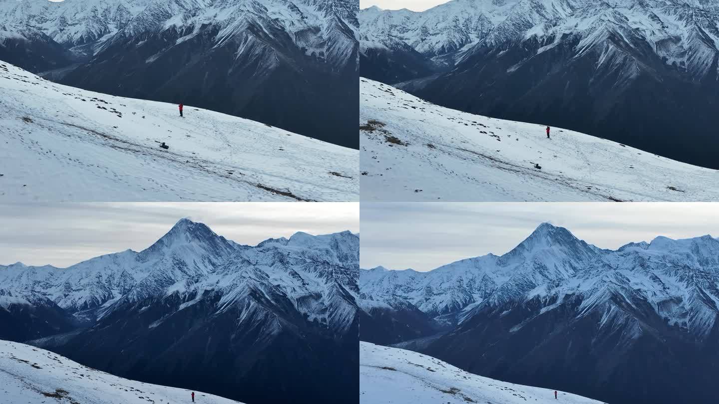 四川甘孜子梅垭口贡嘎雪山观景台