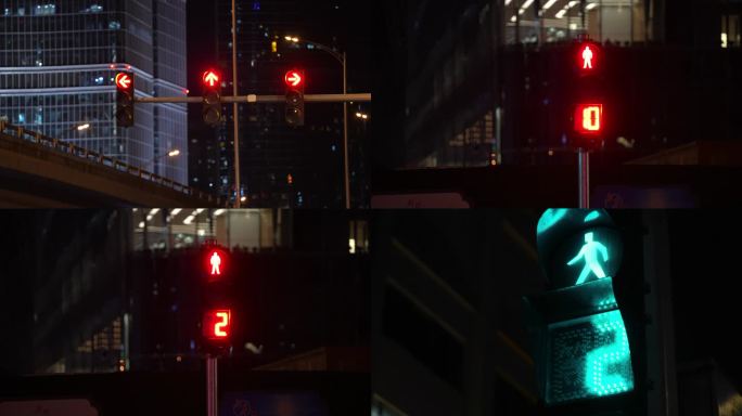 4K城市红绿灯 交通信号灯
