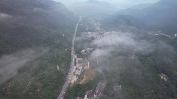 广州从化流溪河森林公园水库航拍小千岛湖