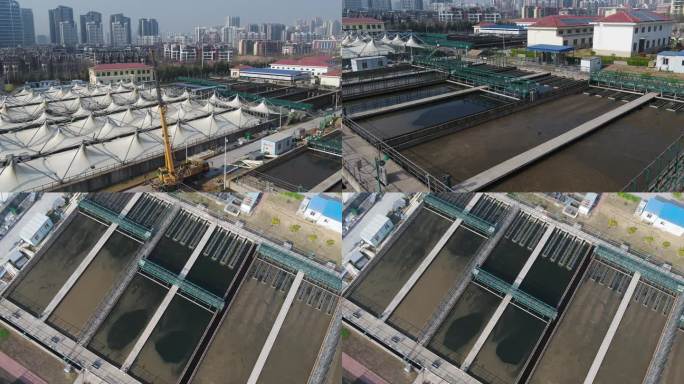 航拍污水处理厂