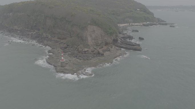 航拍涠洲岛滴水丹屏南湾鳄鱼山-log