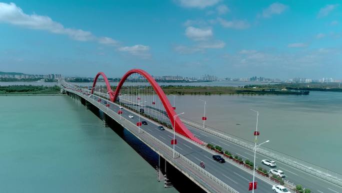 汉江地标大桥延时摄影