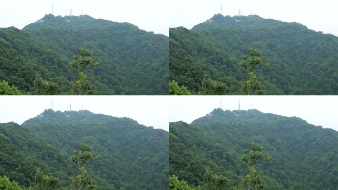 杭州北高峰山顶天下第一财神庙远眺