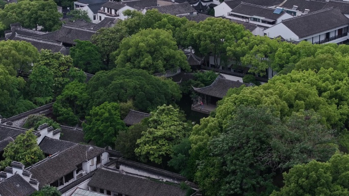 同里古镇 水乡 航拍 夏天 船 晴天