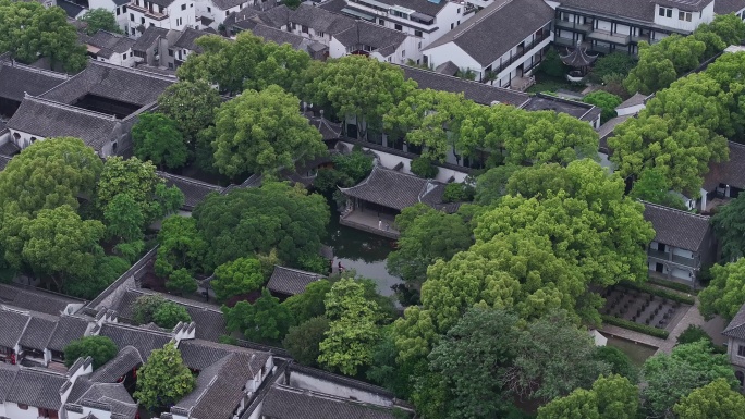 同里古镇 水乡 航拍 夏天 船 晴天