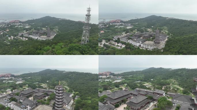 航拍北海冠头岭普度寺