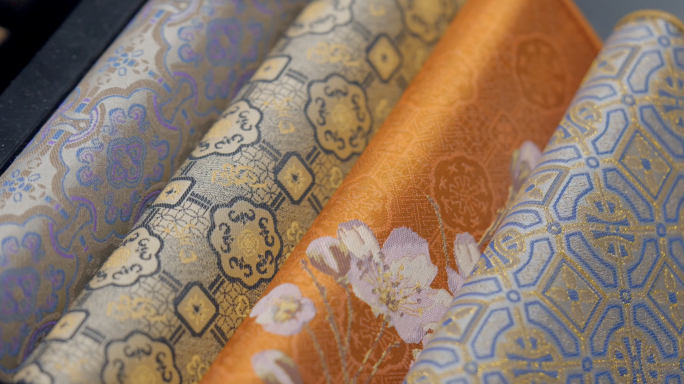 古风丝绸纺织布料印刷唯美