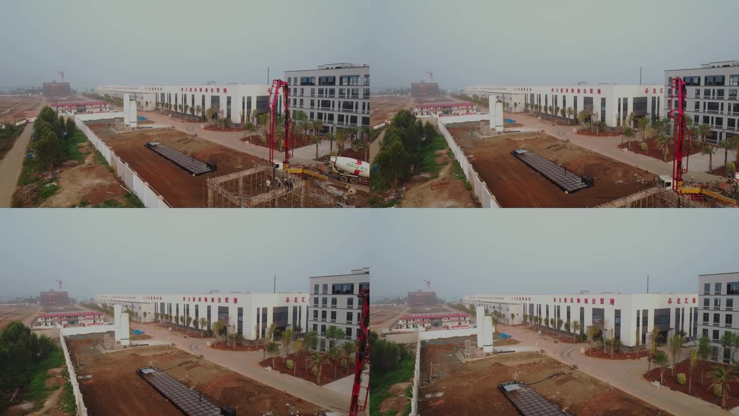 海南自贸区港口码头建设工地
