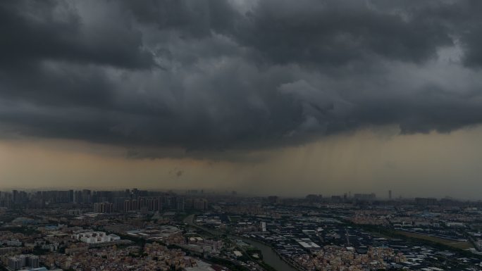 广州暴雨延时摄影视频4k