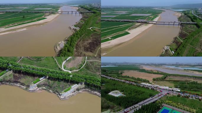 [4K]航拍素材.渭南渭河运动公园