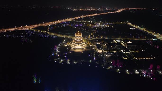 龙泉驿东安阁夜景