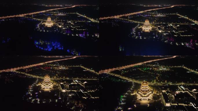 龙泉驿东安阁夜景