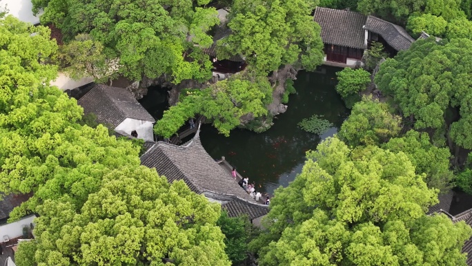 同里古镇 水乡 航拍 夏天 船 晴天