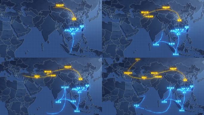 一带一路世界地图