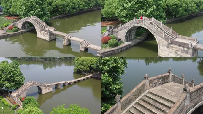 4K航拍全国文保单位绍兴古纤道太平桥
