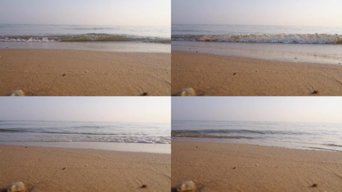 唯美浪漫沙滩海边的波浪