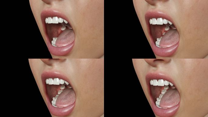 口腔牙齿生长3D动画医疗透明通道