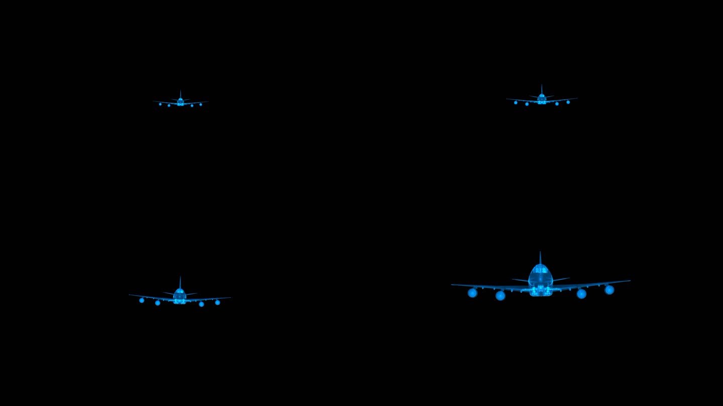 4K科技感飞机冲镜