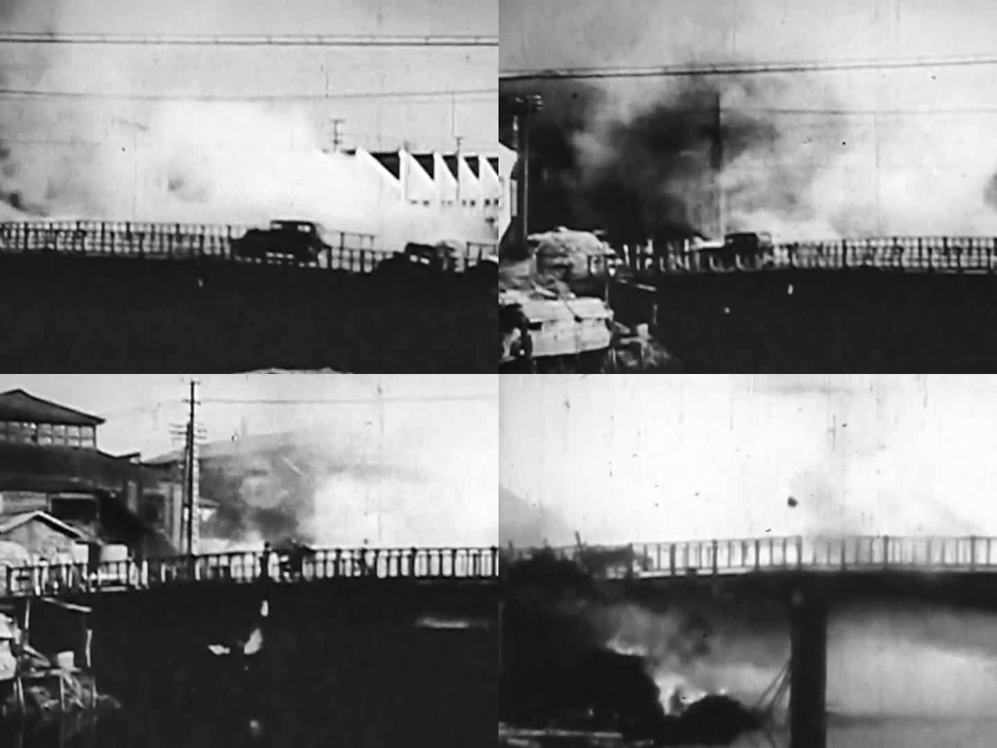 1937年 上海乌镇路桥被毁