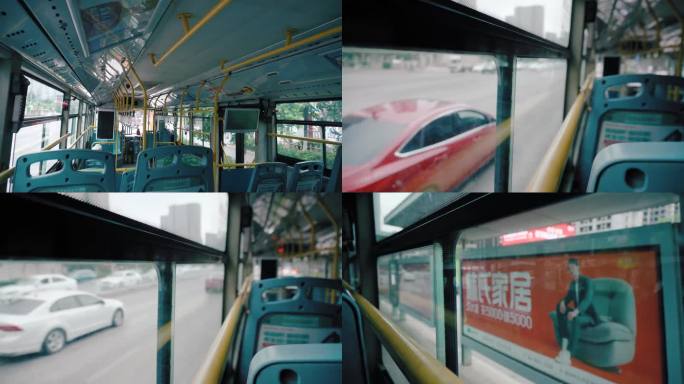 昆明行驶的公交车空镜