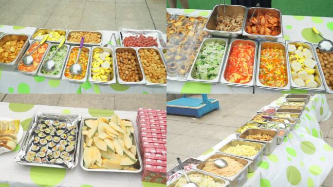 户外自助餐美食学校组织