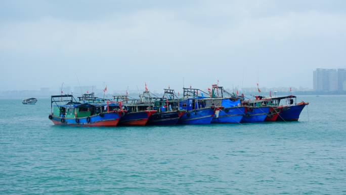 海上渔船 渔港 捕鱼捕捞