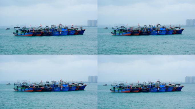 海上渔船 渔港 捕鱼捕捞