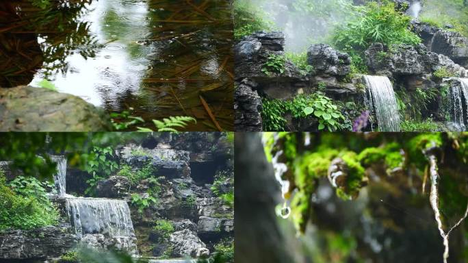 水滴雨滴瀑布