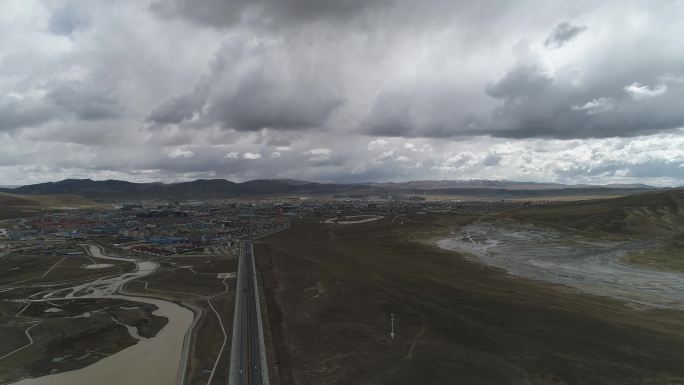 那曲城市全景