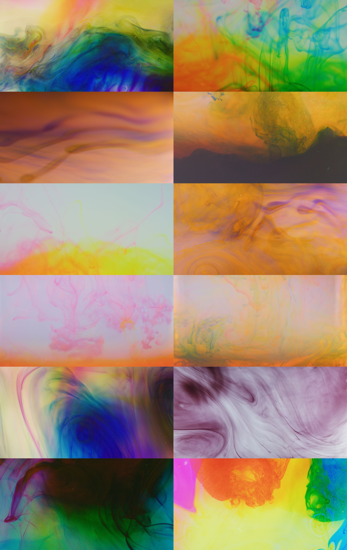 彩色流体抽象墨水波纹玄幻多组镜头