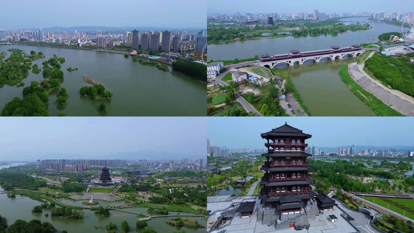 4K航拍短片.汉中天汉生态文化公园