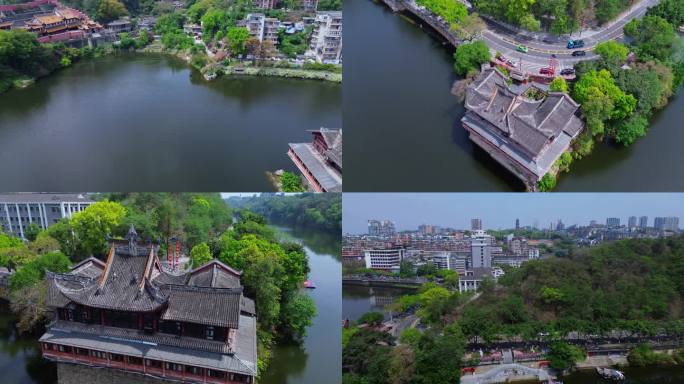 4K航拍短片.自贡王爷庙和法藏寺