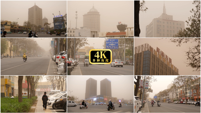 4K城市沙尘暴